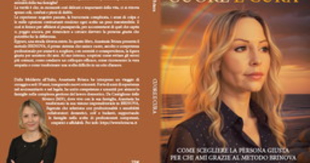comunicato stampa anastasia brinza lancia il bestseller cuore e cura