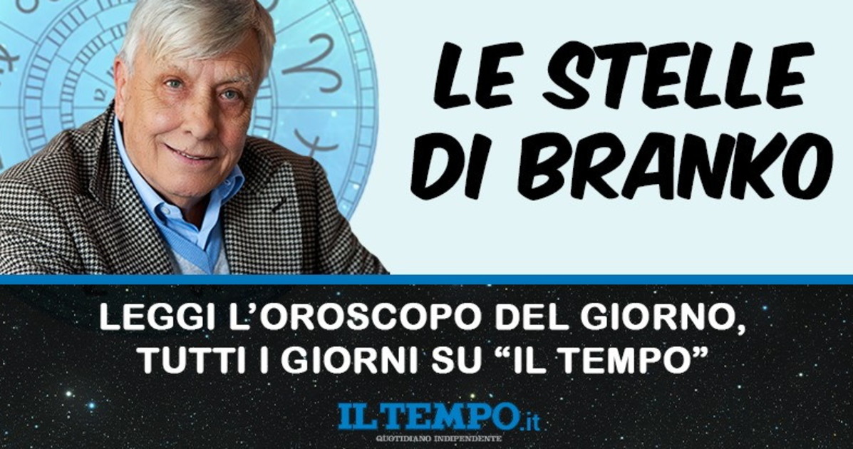 Le Stelle di Branko, ecco le previsioni di giovedì 25 settembre