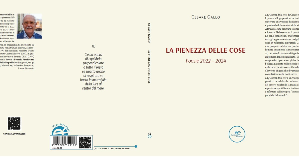 comunicato stampa la pienezza delle cose una silloge per guardare il mondo in continuo stato di ascolto
