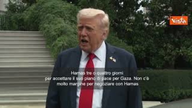 Trump: "Hamas ha 3-4 giorni per accettare il piano, non c'è molto margine per negoziare"