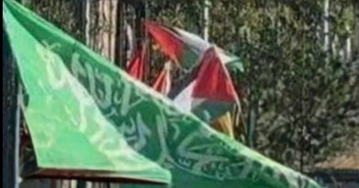 Pro Pal, bandiere di Hamas e Hezbollah nel corteo di Roma