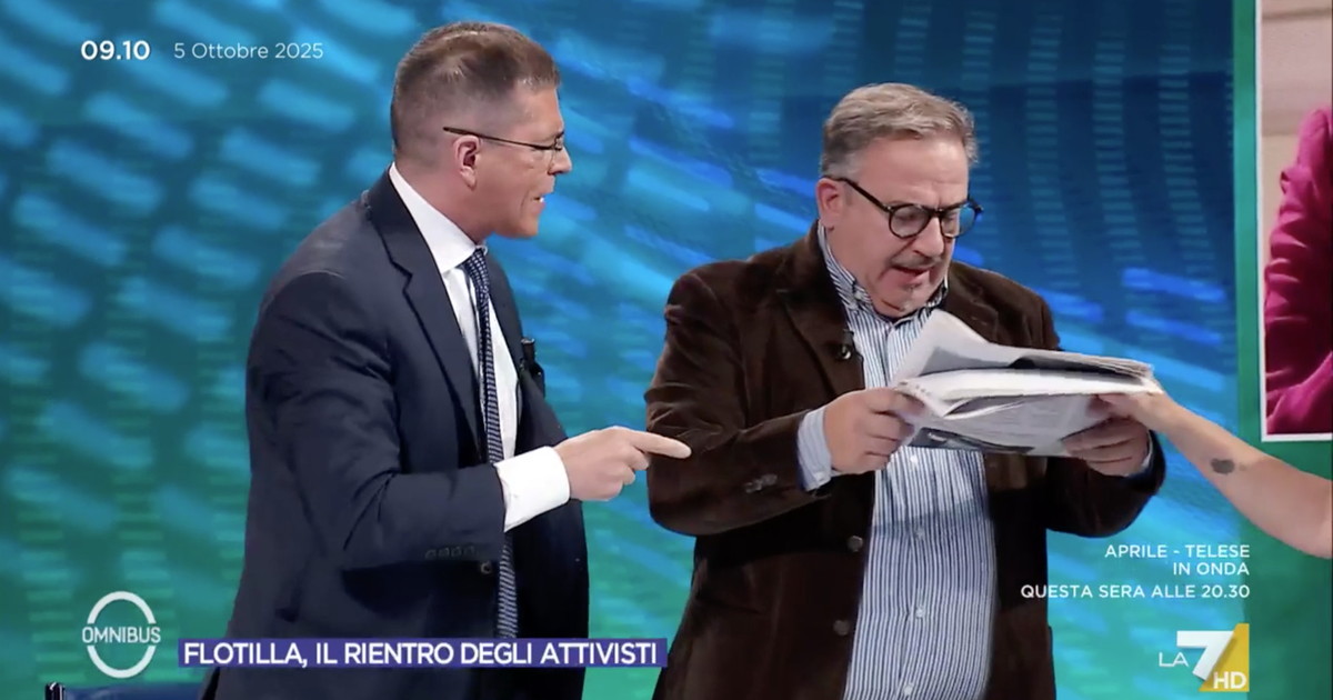 Capezzone demolisce Telese: “Fascista rosso”. Gaia Tortora dà il colpo di grazia: “Non si fa”