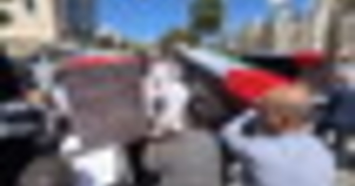 Palestinski novinarji obeležili dve leti vojne v Gazi s protestnim pohodom za ubite kolege