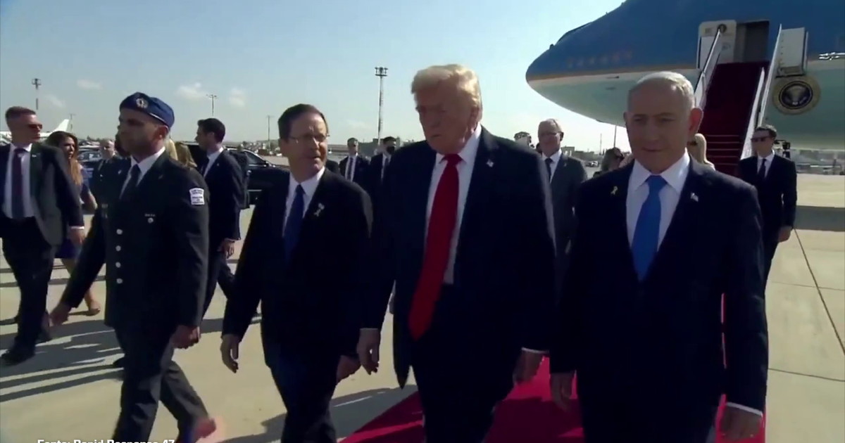 Trump accolto all'aeroporto Ben Gurion da Herzog e Netanyahu
