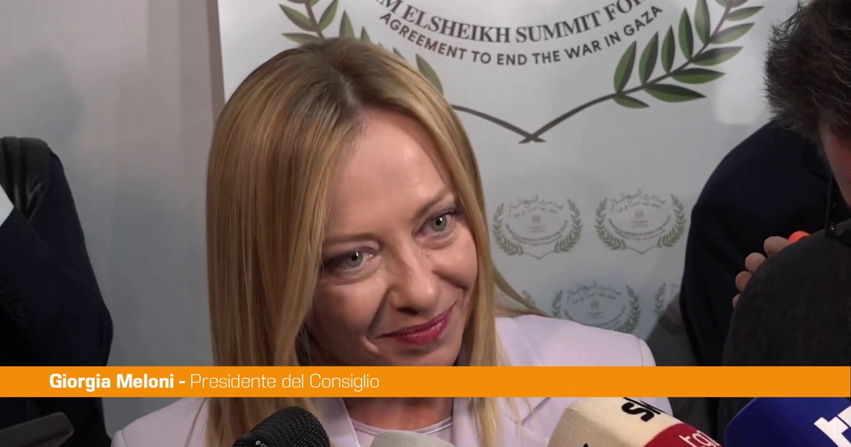 Pace a Gaza, Meloni 