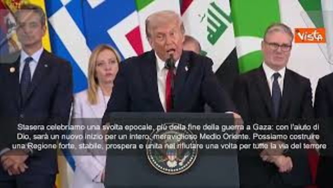 Accordo pace Gaza, Trump: Svolta epocale, un nuovo inizio per un meraviglioso Medio Oriente Accordo pace Gaza, Trump: Svolta epocale, un nuovo inizio per un meraviglioso Medio Oriente