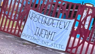 Rieti, lo striscione choc contro gli infami. Indagini su un quarto ultras