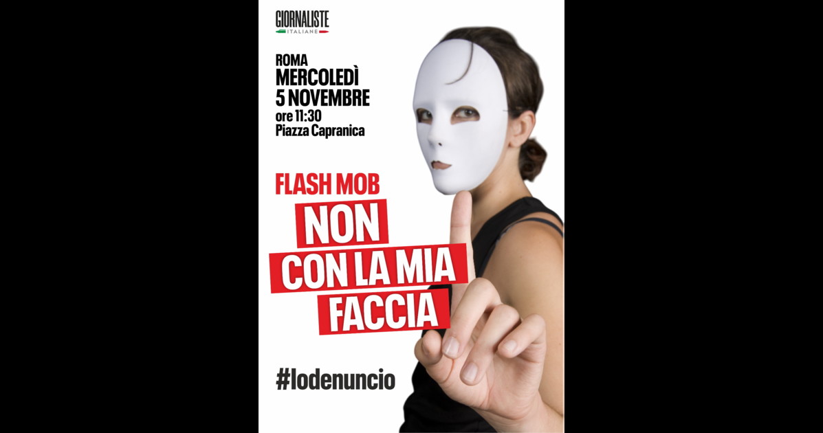 “Non con la mia faccia”, il flash mob delle Giornaliste Italiane