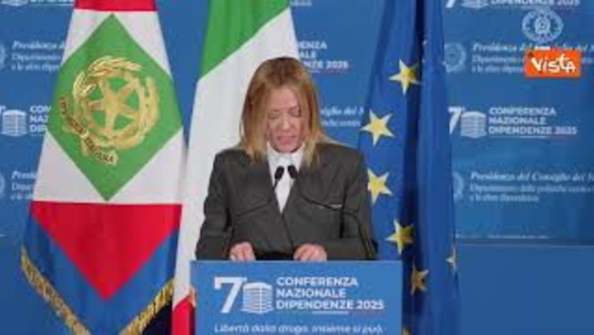 Meloni: Sfida dipendenze è priorità Stato, serve lavoro di squadra Meloni: Sfida dipendenze è priorità Stato, serve lavoro di squadra