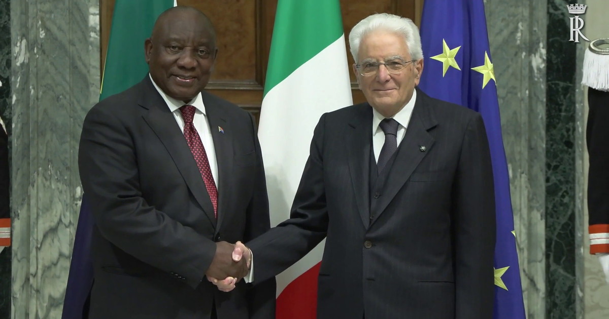 Mattarella incontra il presidente del Sudafrica Ramaphosa