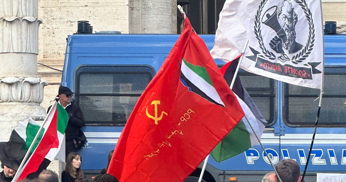 sinistra e palestina spuntano in giro per roma le bandiere del partito comunista da Iltempo.it sinistra e palestina spuntano in giro per roma le bandiere del partito comunista