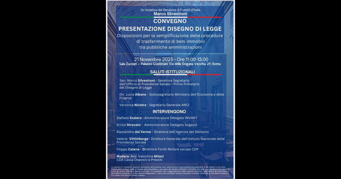 Senato, il convegno di Fratelli d