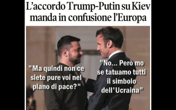 Il Tempo di Osho, la vignetta di oggi: l'Ue e l'accordo Trump-Putin (venerdì 21 novembre)