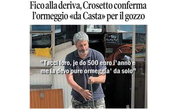 Il Tempo di Osho, la vignetta di oggi: Crosetto e la verità sul gozzo di Fico (sabato 22 novembre)