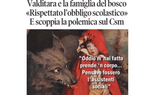 Il Tempo di Osho, la vignetta di oggi: le polemiche sulla famiglia nel bosco (martedì 25 novembre)