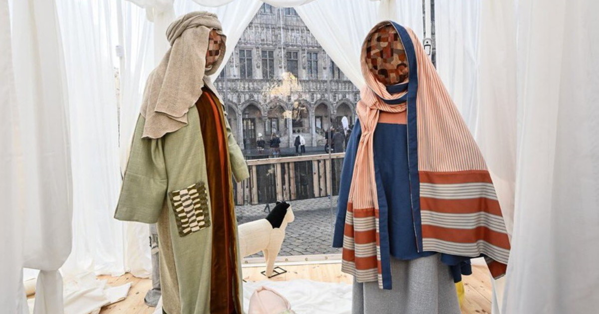 Volti oscurati di Gesù e Maria. Così Bruxelles omaggia l