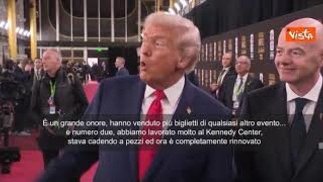 trump al kennedy center di washington per sorteggio coppa del mondo fifa un grande onore