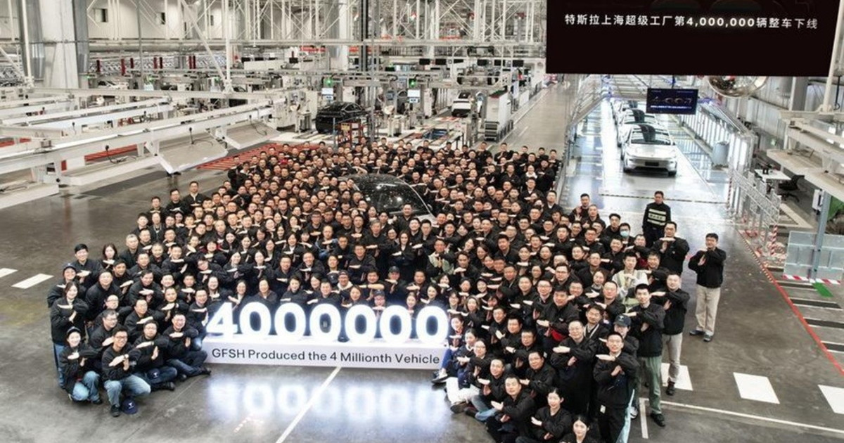 Cina, fabbrica Tesla di Shanghai raggiunge i 4 milioni di veicoli prodotti