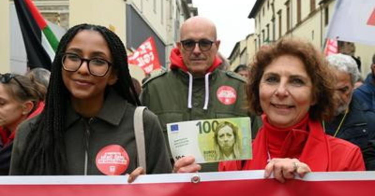 a firenze la cgil lancia banconote false da 100 euro con il volto di meloni e giani ride