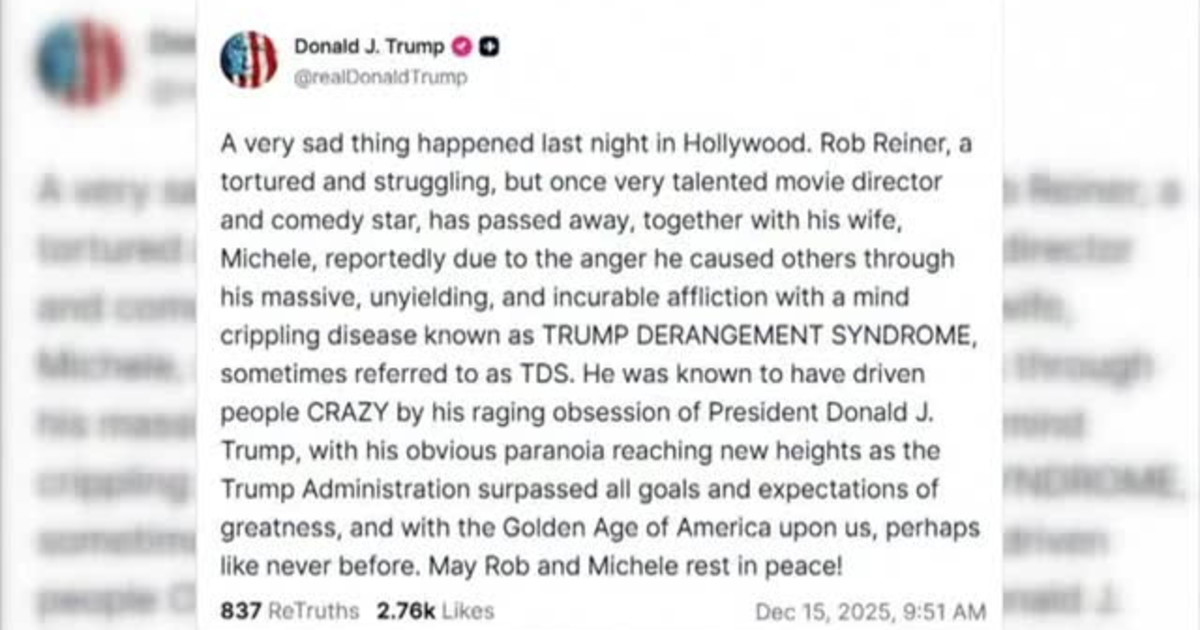 Molti a piangere il regista Rob Reiner sui social, Trump lo irride