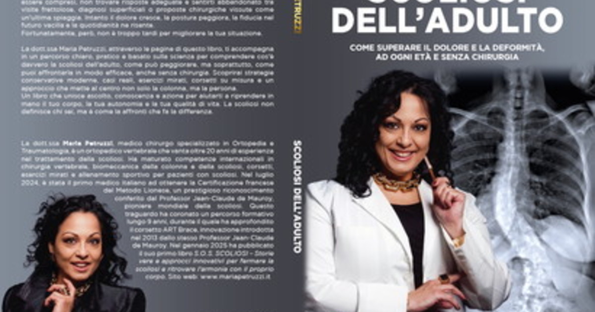 Comunicato Stampa: Maria Petruzzi lancia il Bestseller “Scoliosi Dell’Adulto”