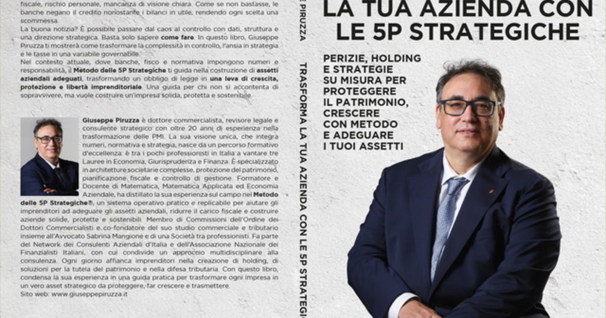 Comunicato Stampa: Giuseppe Piruzza lancia il Bestseller “Trasforma La Tua Azienda Con Le 5P Strategiche”