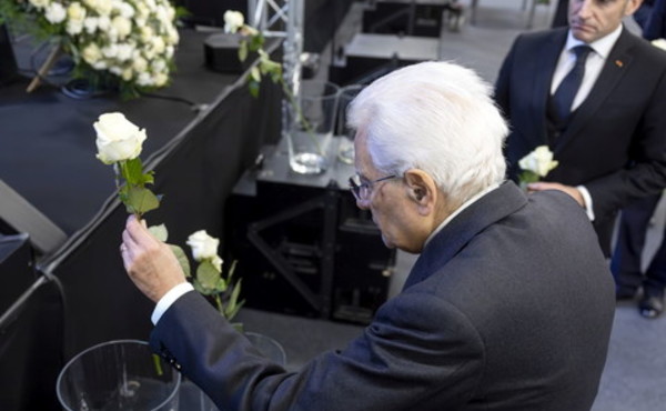 Mattarella alla cerimonia in memoria delle vittime dell'incendio di Crans-Montana