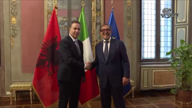 La Russa riceve al Senato il presidente del Parlamento dell'Albania Peleshi
