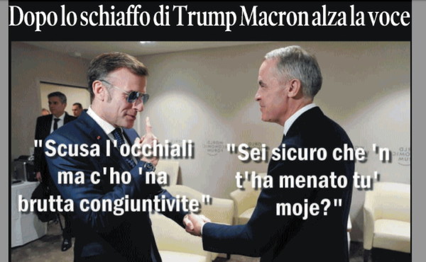 Il Tempo di Osho, la vignetta di oggi: scontro Macron-Trump (mercoledì 21 gennaio)