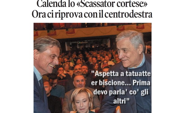 Il Tempo di Osho, la vignetta di oggi: Calenda strizza l'occhio al centrodestra (martedì 27 gennaio)