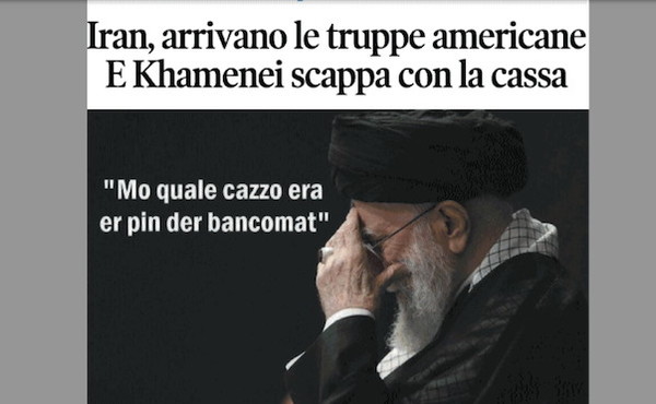 Il Tempo di Osho, la vignetta di oggi: Iran, arrivano gli Usa e Khamenei scappa (venerdì 30 gennaio)