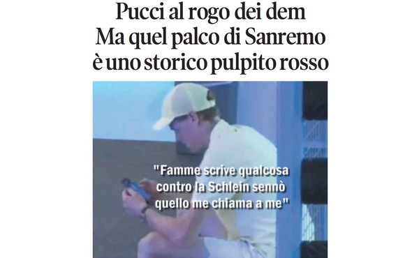 Il Tempo di Osho, la vignetta di oggi: Pucci si ritira da Sanremo (lunedì 9 febbraio)