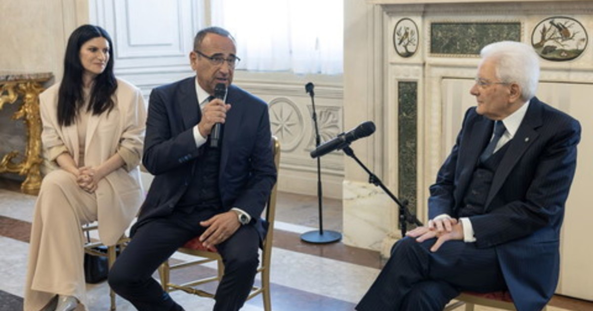 Sanremo, Conti a Mattarella “Celebreremo gli 80 anni della Repubblica Italiana”