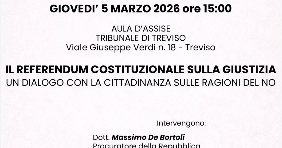 Referendum, se a Treviso il comizio per il No si fa in Tribunale