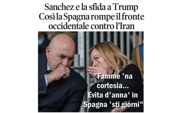 Il Tempo di Osho, la vignetta di oggi: la Spagna si ribella a Trump (giovedì 5 marzo)