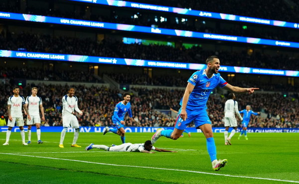 All'Atletico Madrid basta l'andata: ko 3-2 in casa Tottenham ma quarti centrati