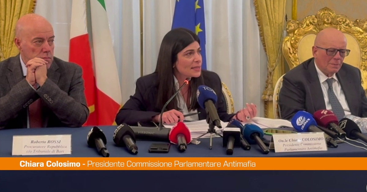 Commissione Antimafia a Bari, Colosimo 