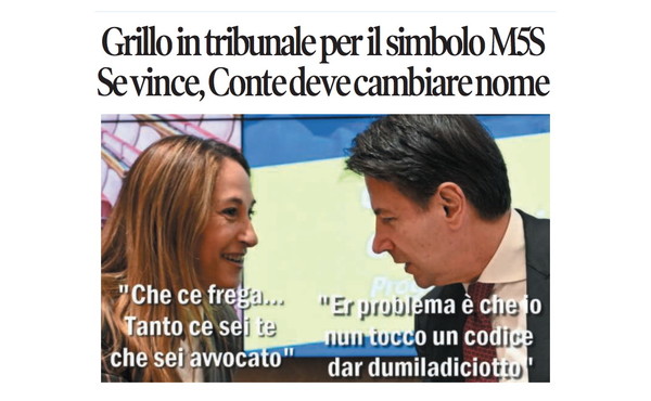 Il Tempo di Osho, la vignetta di oggi: Grillo-Conte, altro round in tribunale (mercoledì 1 aprile)