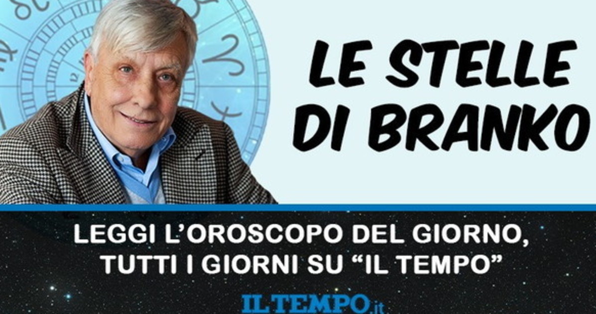 oroscopo le stelle di branko di venerd236 3 aprile 2026 da Iltempo.it oroscopo le stelle di branko di venerd236 3 aprile 2026