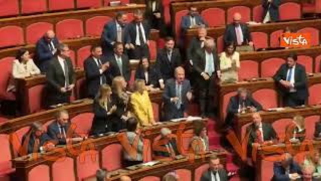 Bagarre Senato tra Malan (FdI) e i Cinque Stelle su antimafia, urla in Aula