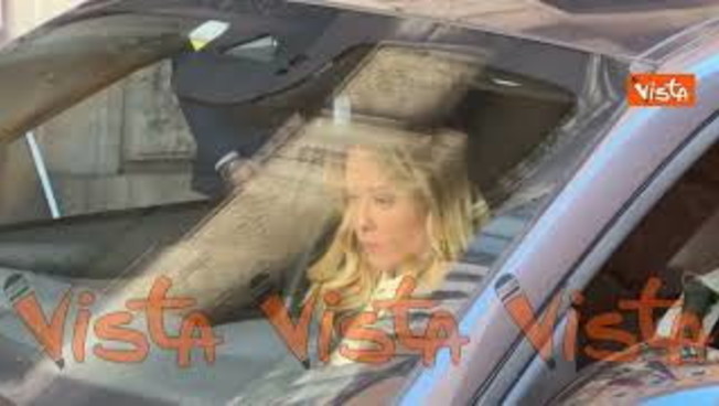 Meloni esce dal Senato dopo informativa su azione del Governo