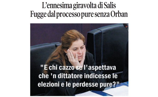 Il Tempo di Osho, la vignetta di oggi: Ilaria Salis si sottrae al processo (martedì 14 aprile)