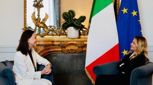 Palazzo Chigi, Meloni incontra la leader dell'opposizione venezuelana Machado