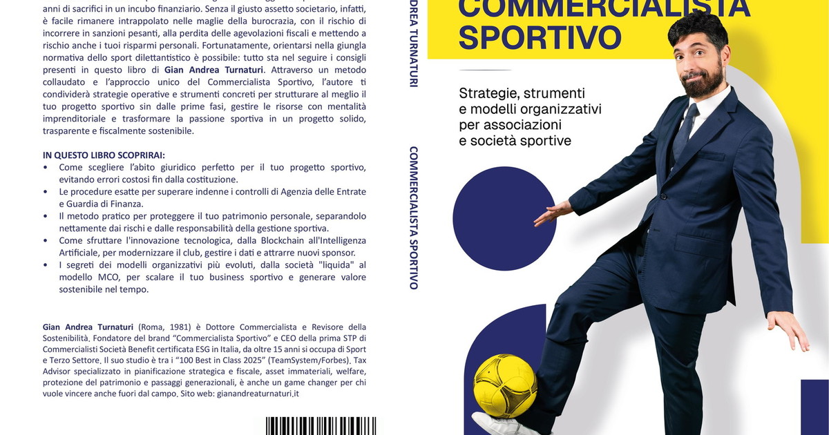 Comunicato Stampa: Gian Andrea Turnaturi lancia il Bestseller “Commercialista Sportivo”