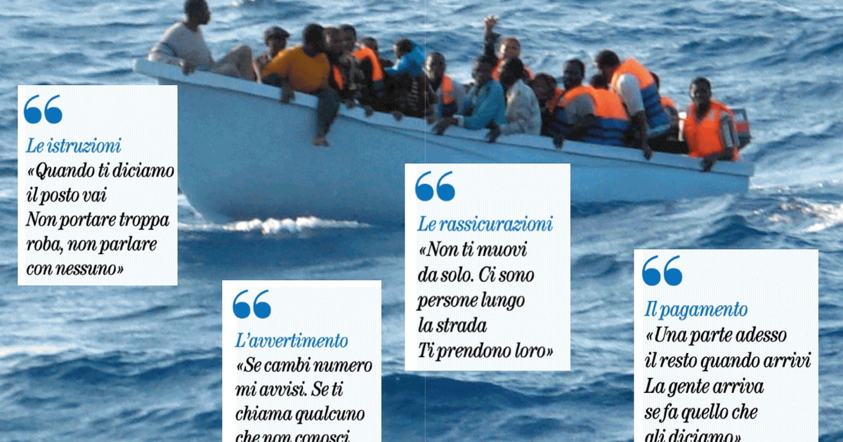 Al telefono con gli scafisti: 