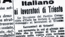 Quando il Pci ordinò ai triestini di collaborare con i comunisti di Tito