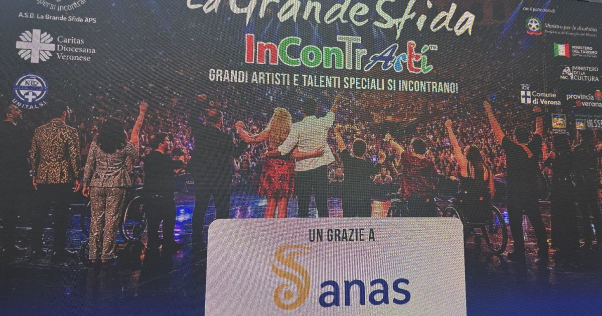 Anas premiata all'Arena di Verona per un Giubileo senza barriere