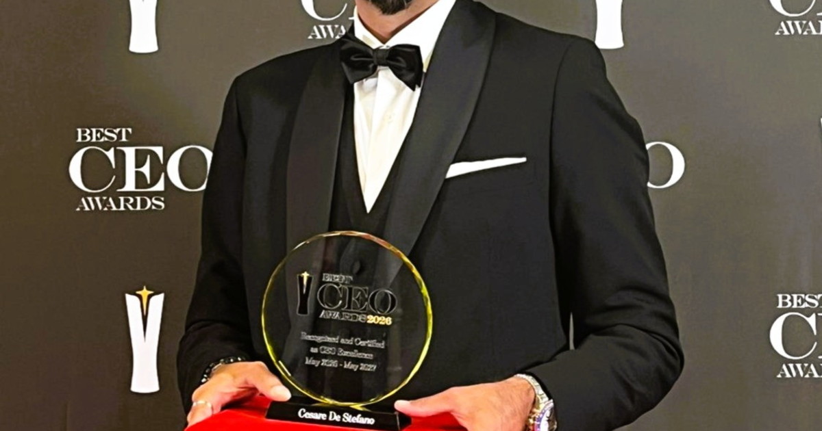 Cesare De Stefano premiato a Madrid per Leadership & Innovation al Best CEO Awards di Madrid
