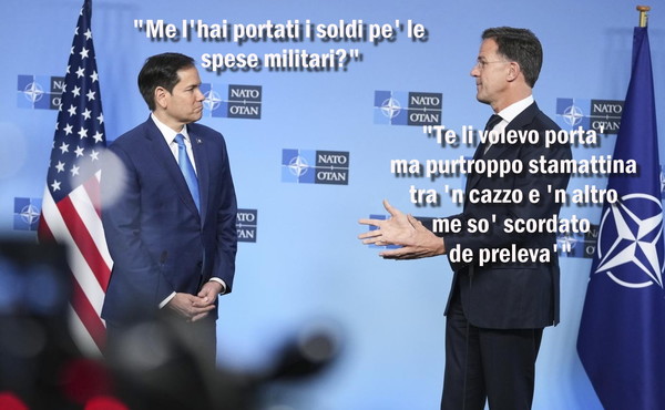 Il Tempo di Osho, la vignetta di oggi: Rubio annuncia la svolta Nato (sabato 23 maggio)