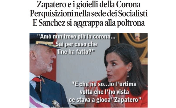 Il Tempo di Osho, la vignetta di oggi: cade il mito del compagno Sànchez (giovedì 28 maggio)
